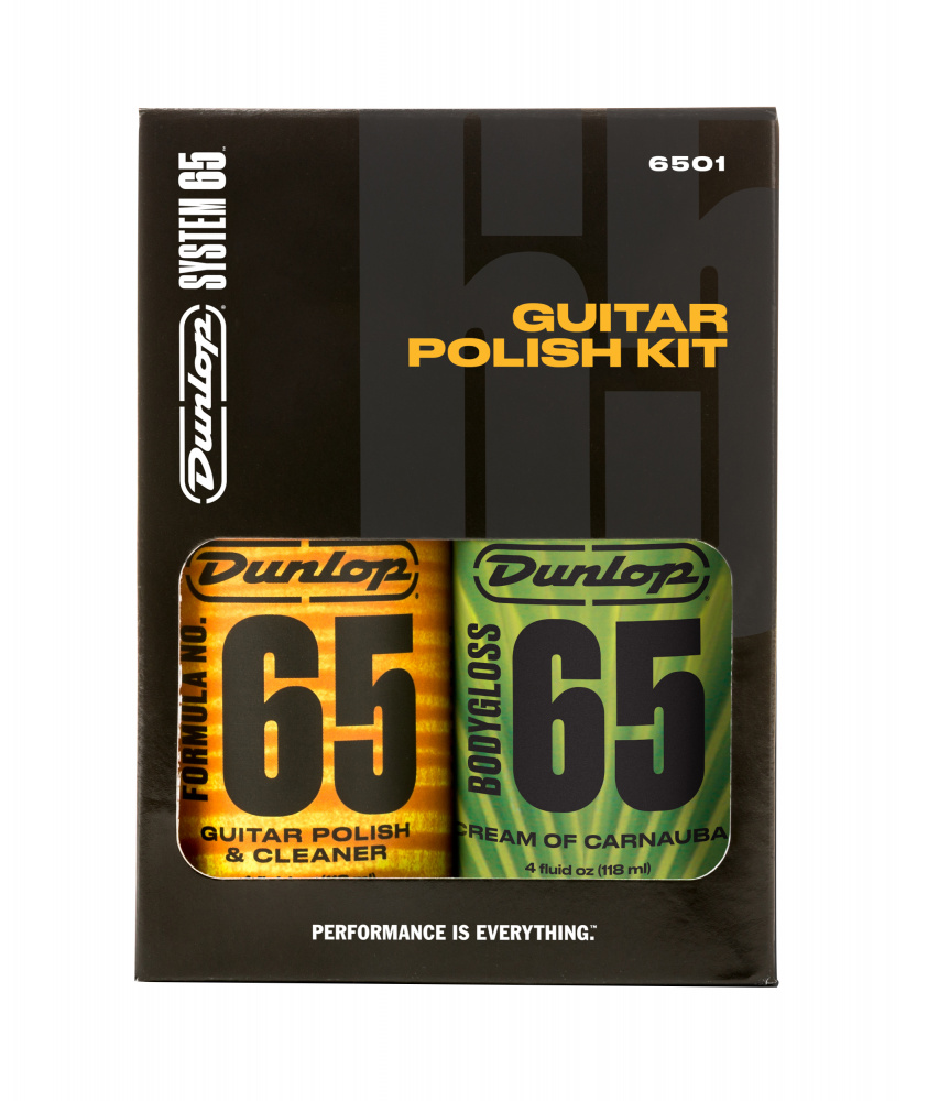 Dunlop 6501 Guitar Polish Kit, polish + cleaner + cream - Voss Musikk