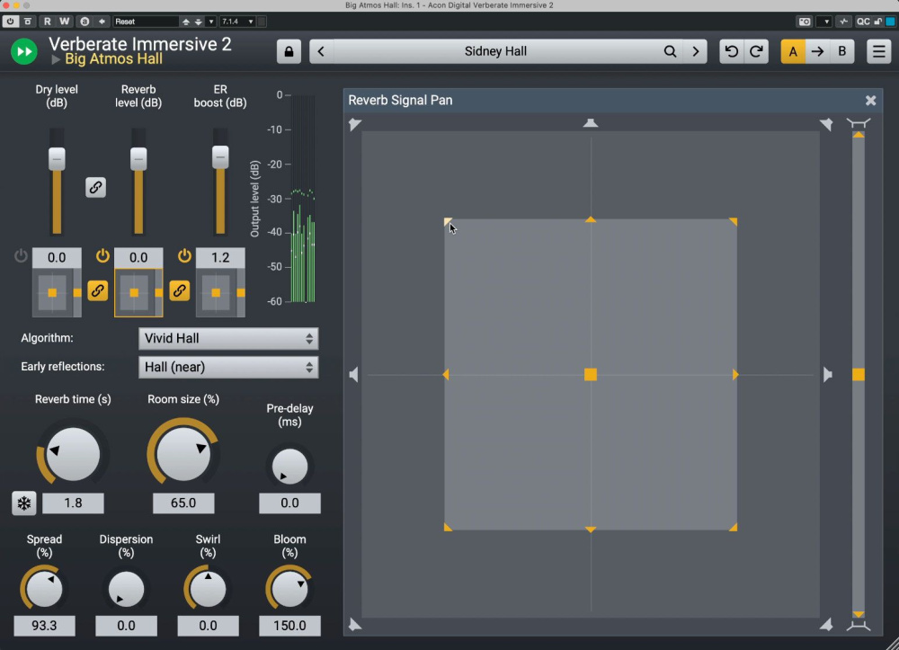 Realistic Reverb Plugin Acon Digital Verberate Immersive 2 Reverb Plugin - Voss Musikk